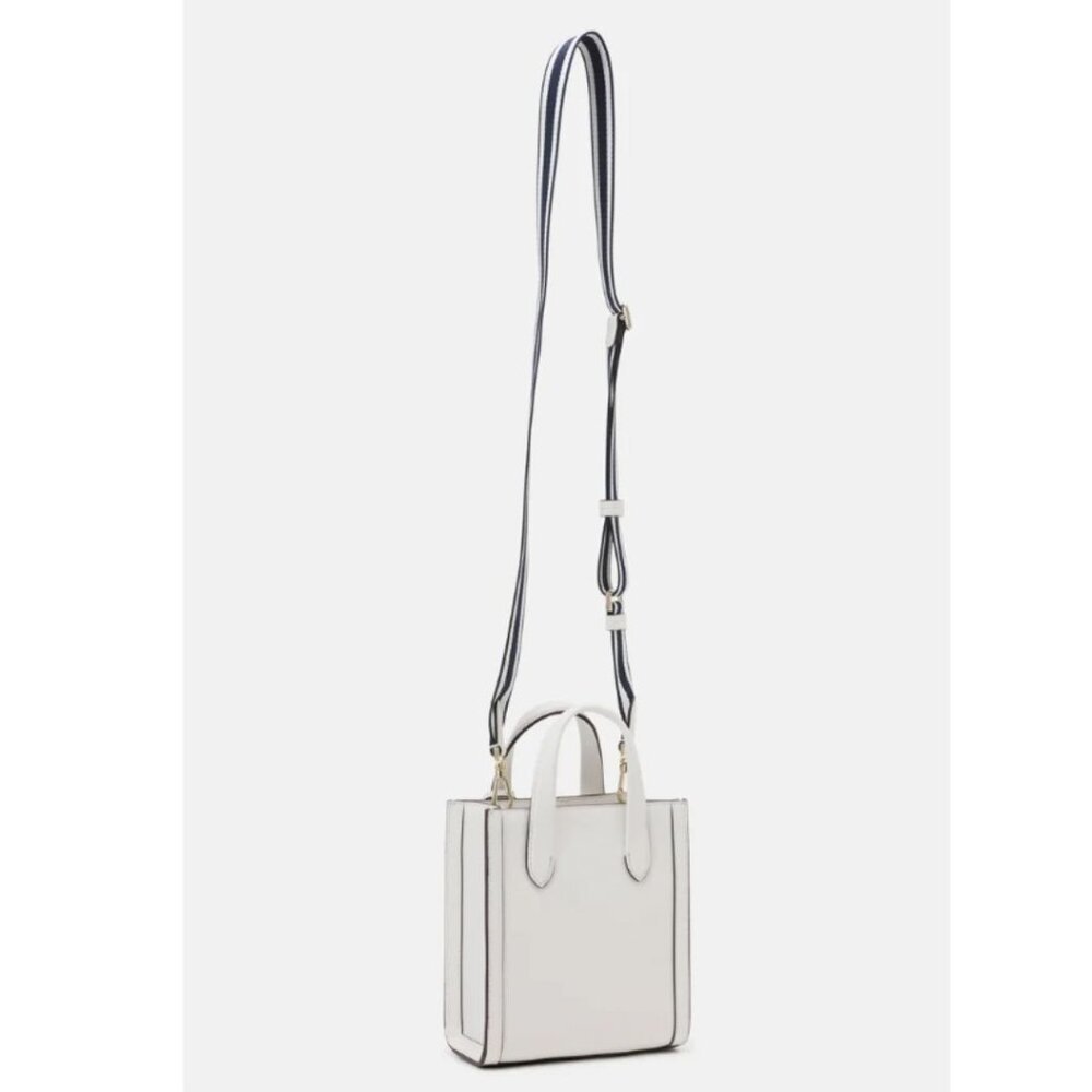 Kate Spade Manhattan Mini Tote Crossbody White Leather Shoulder Bag - Picture 12 of 14